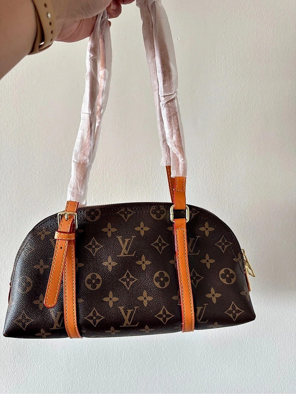 Monogram Shoulder Bag in Brown